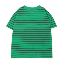 The Campamento Green Striped Tshirt - Green