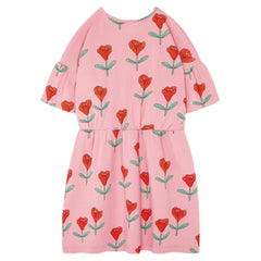 The Campamento Tulips Allover Pink Dress - Pink