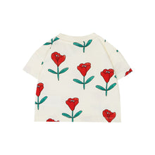 The Campamento Tulips Short Sleeves Baby Tshirt - Ecru