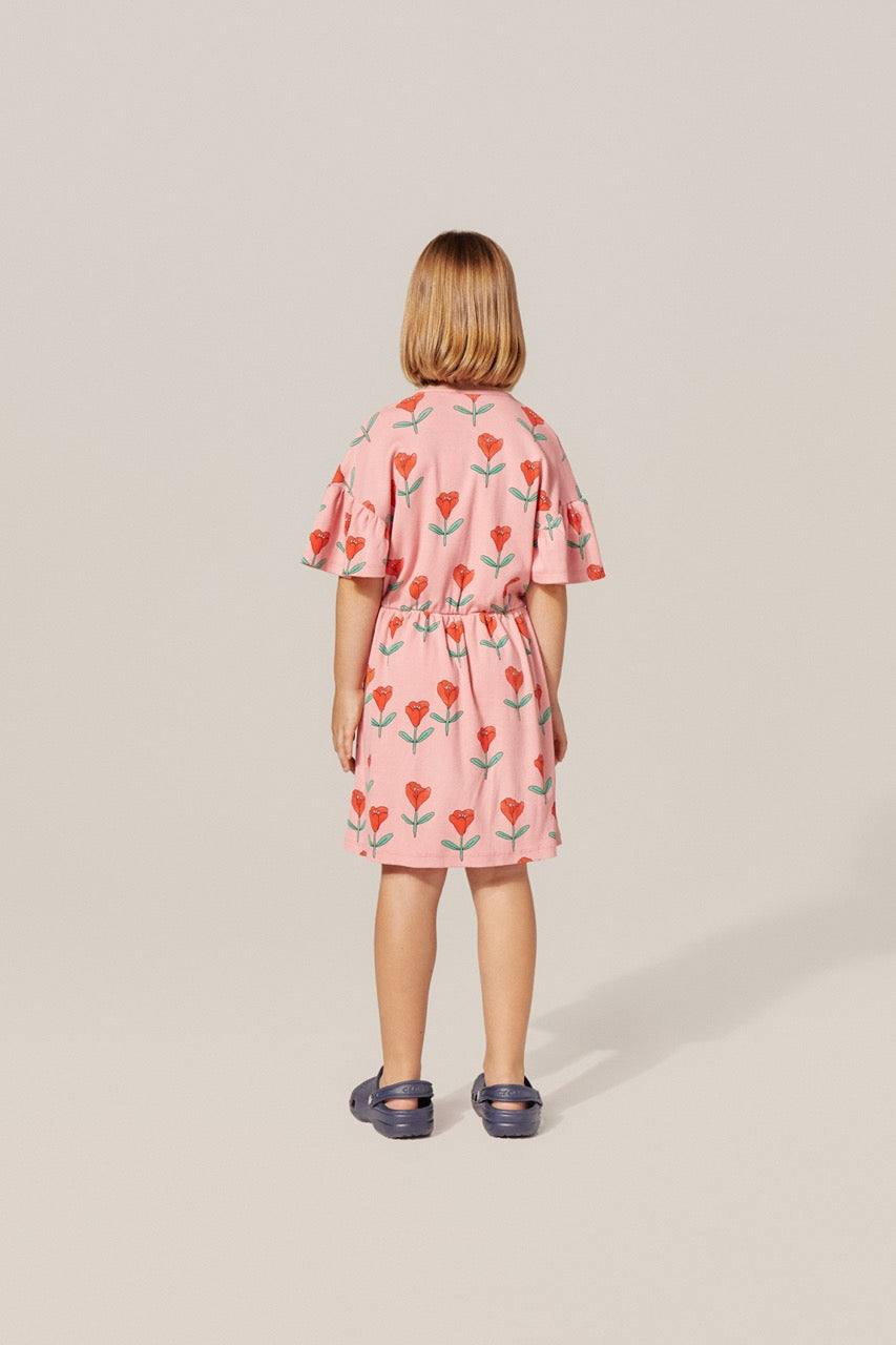 The Campamento Tulips Allover Pink Dress - Pink