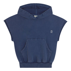 The Campamento Hoodie Korte Mouw - Washed Blue