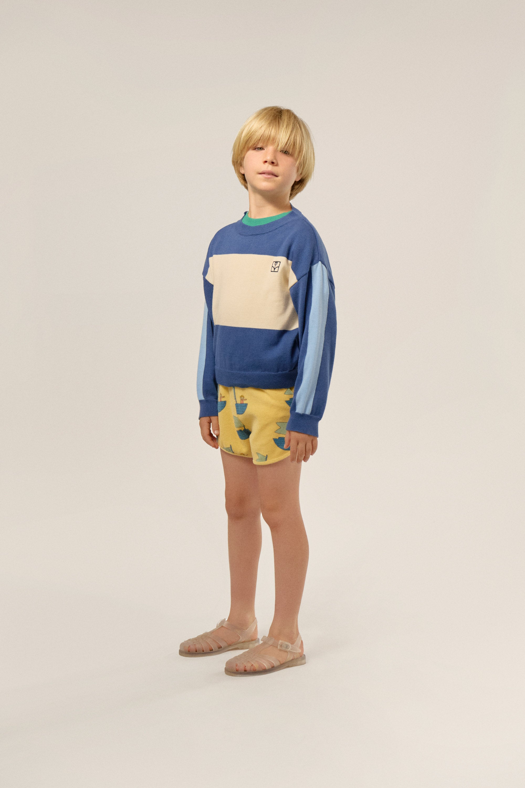 The Campamento Korte Broek Sailor Zeilbootjes - Geel