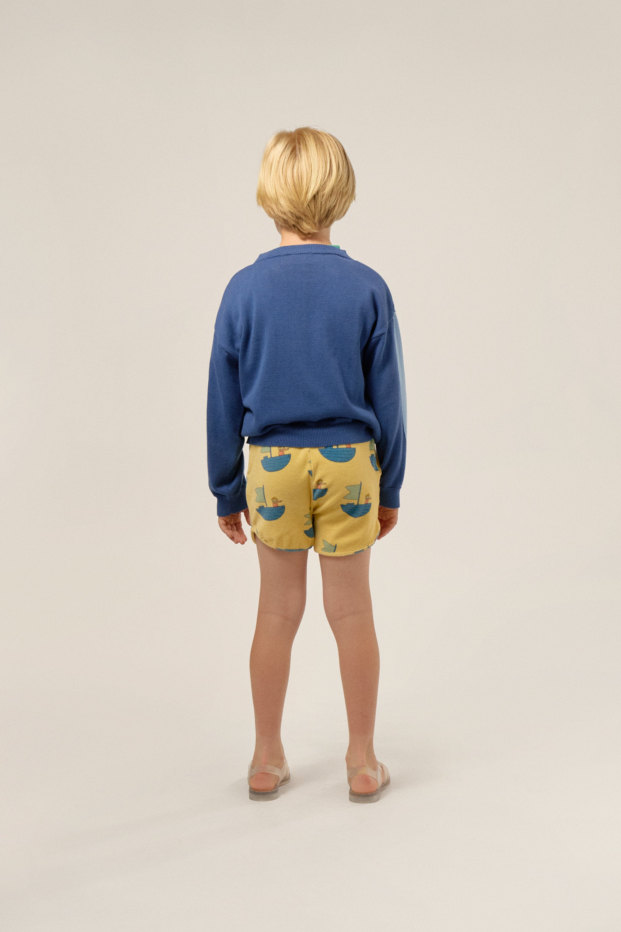 The Campamento Korte Broek Sailor Zeilbootjes - Geel
