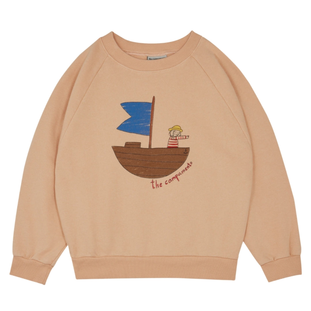 The Campamento Oversized Trui - Sailor - Oranje/Roze