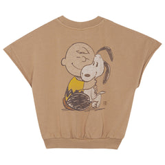 The Campamento Snoopy And Charlie Hug Trui Korte Mouw - Bruin