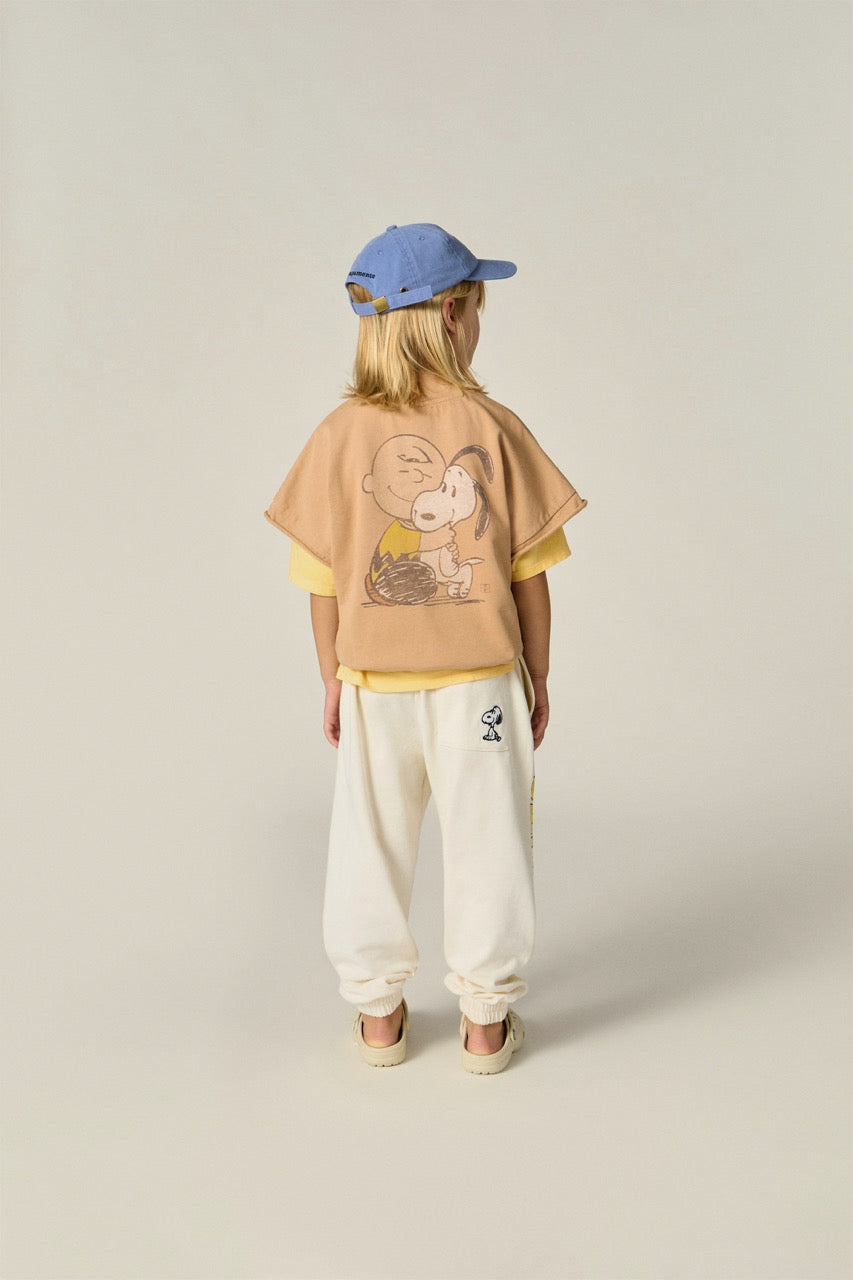 The Campamento Snoopy And Charlie Hug Trui Korte Mouw - Bruin
