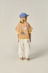 The Campamento Snoopy And Charlie Hug Trui Korte Mouw - Bruin