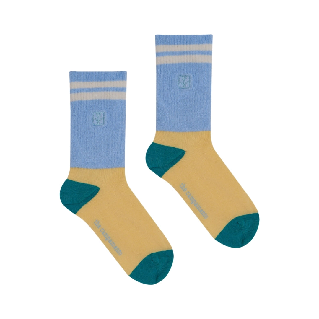 The Campamento Sokken - Color Block - Blauw Geel