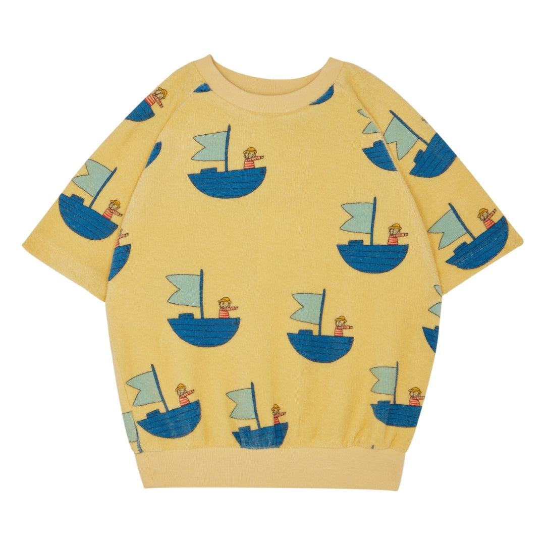 The Campamento Trui Korte Mouw - Sailor Allover Yellow