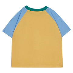 The Campamento Tshirt Color Block Geel/Lichtblauw
