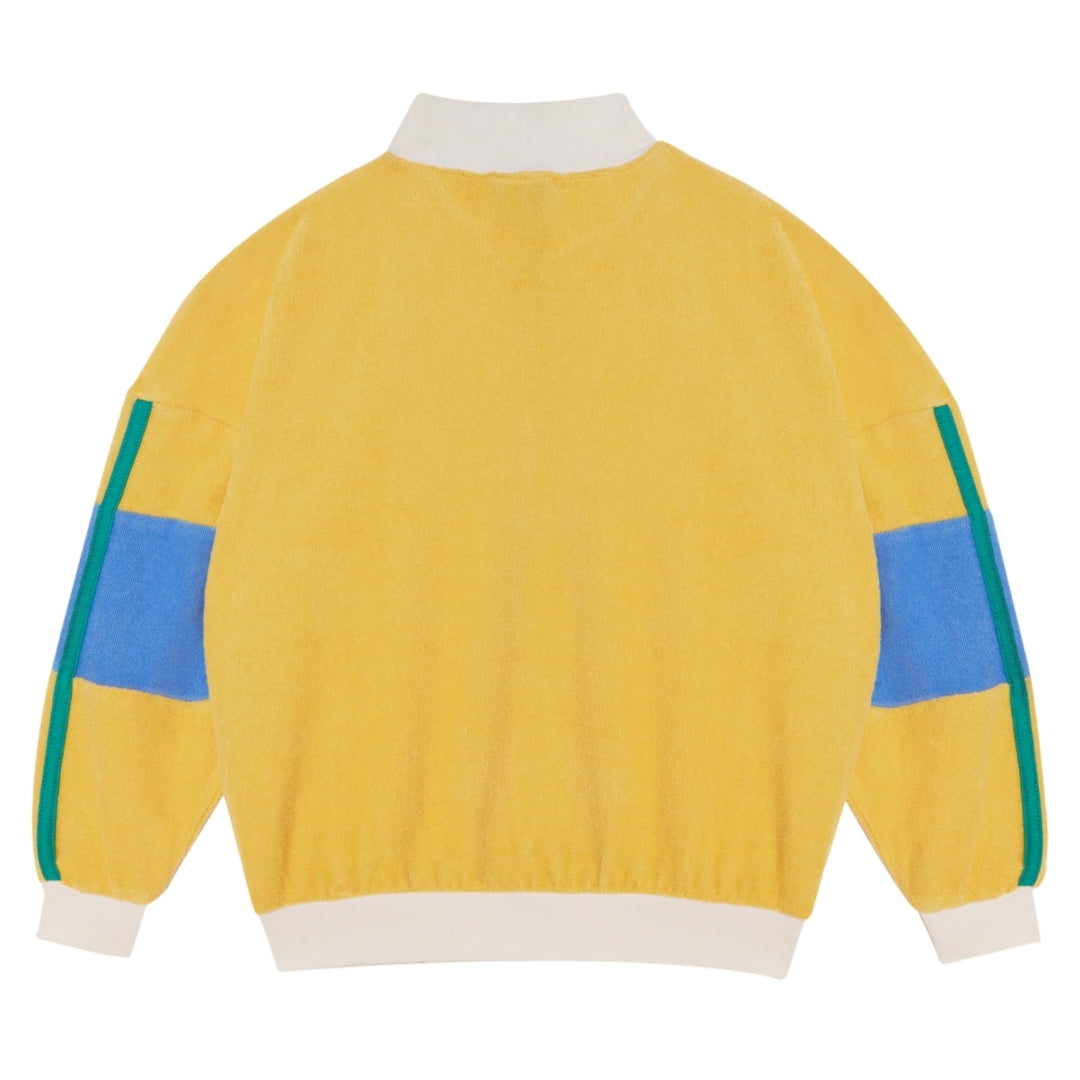 The Campamento Vest Met Rits Yellow Color Block