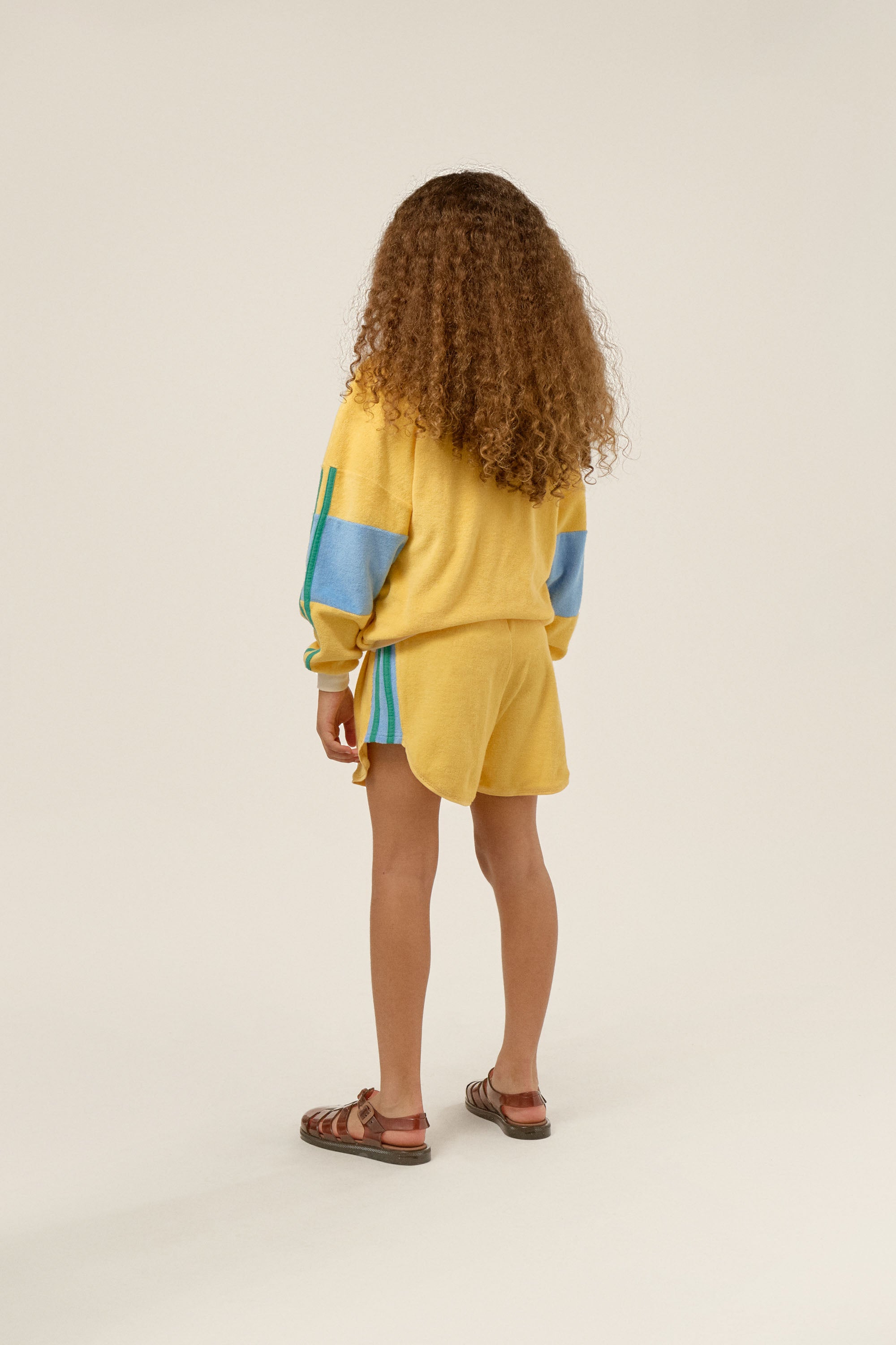 The Campamento Vest Met Rits Yellow Color Block