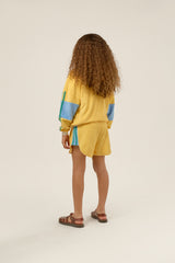 The Campamento Vest Met Rits Yellow Color Block