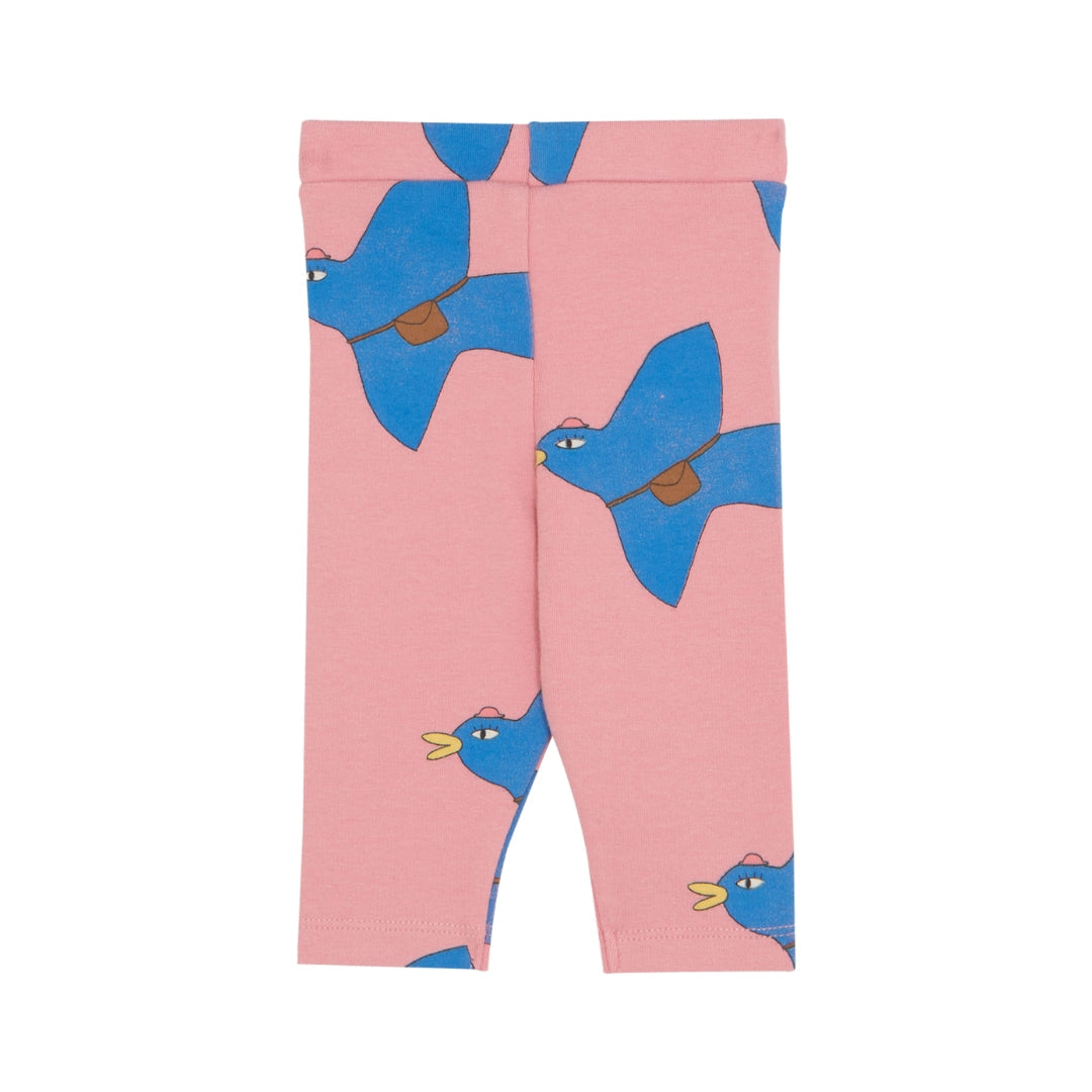 The Campamento roze babylegging met duivenprint