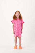Tinycottons Zigzag Dress - dark pink