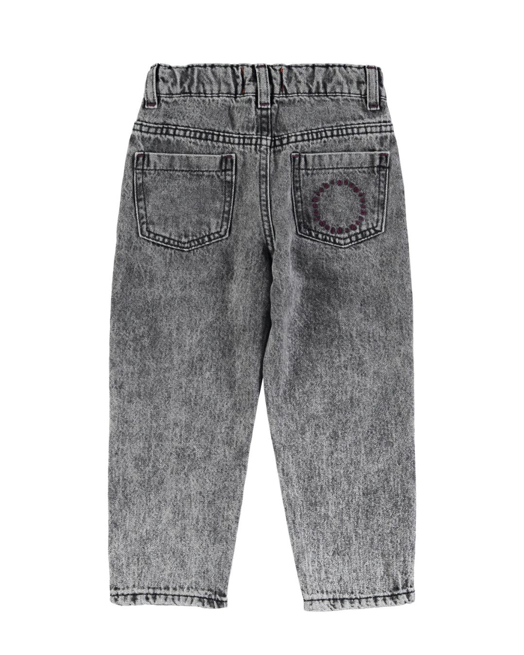 Piupiuchick Unisex spijkerbroek - Washed black denim