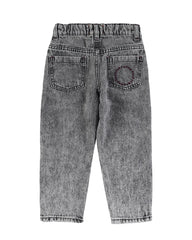 Piupiuchick Unisex spijkerbroek - Washed black denim