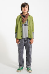 Piupiuchick Unisex spijkerbroek - Washed black denim