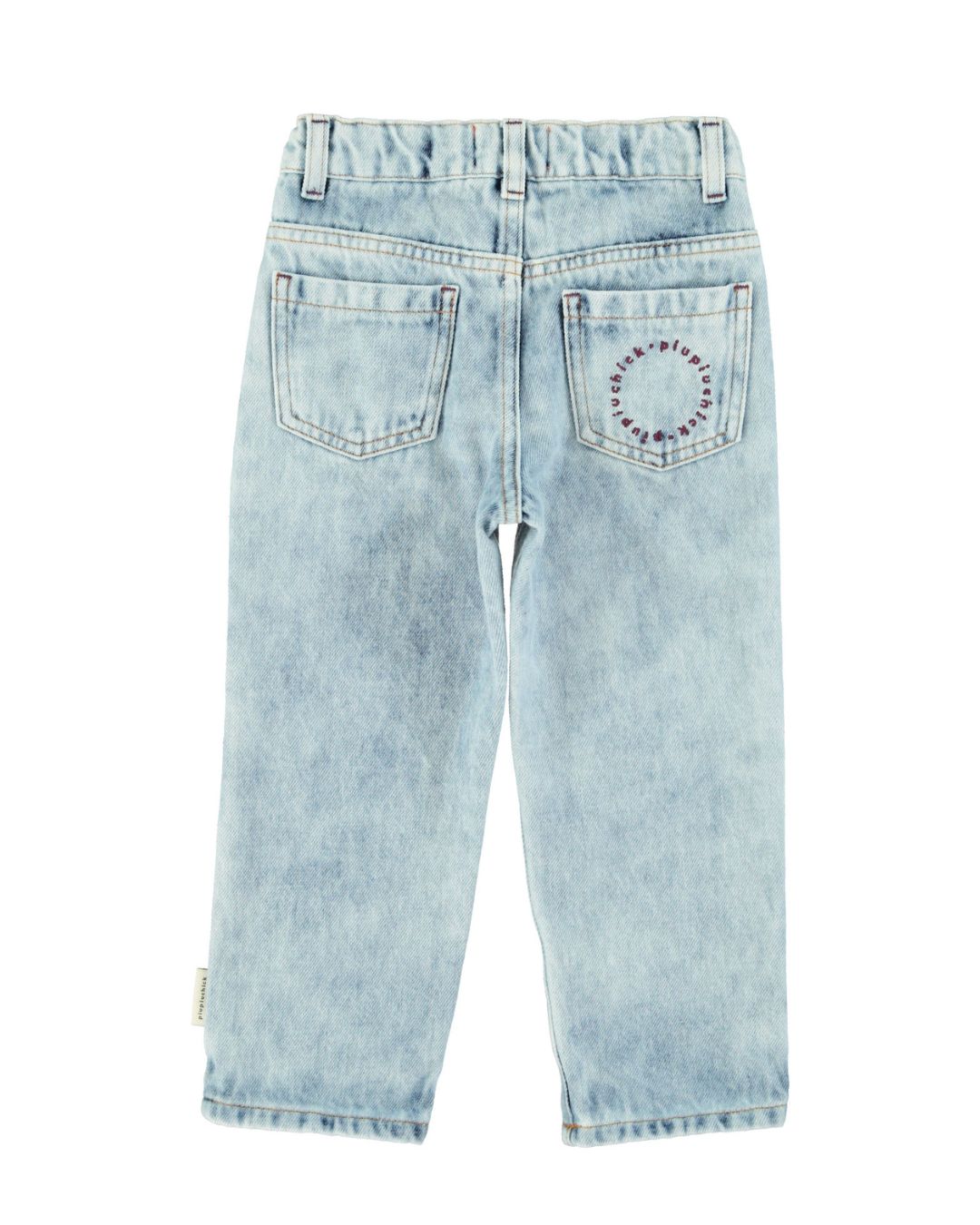 Piupiuchick Unisex spijkerbroek - Washed blue denim