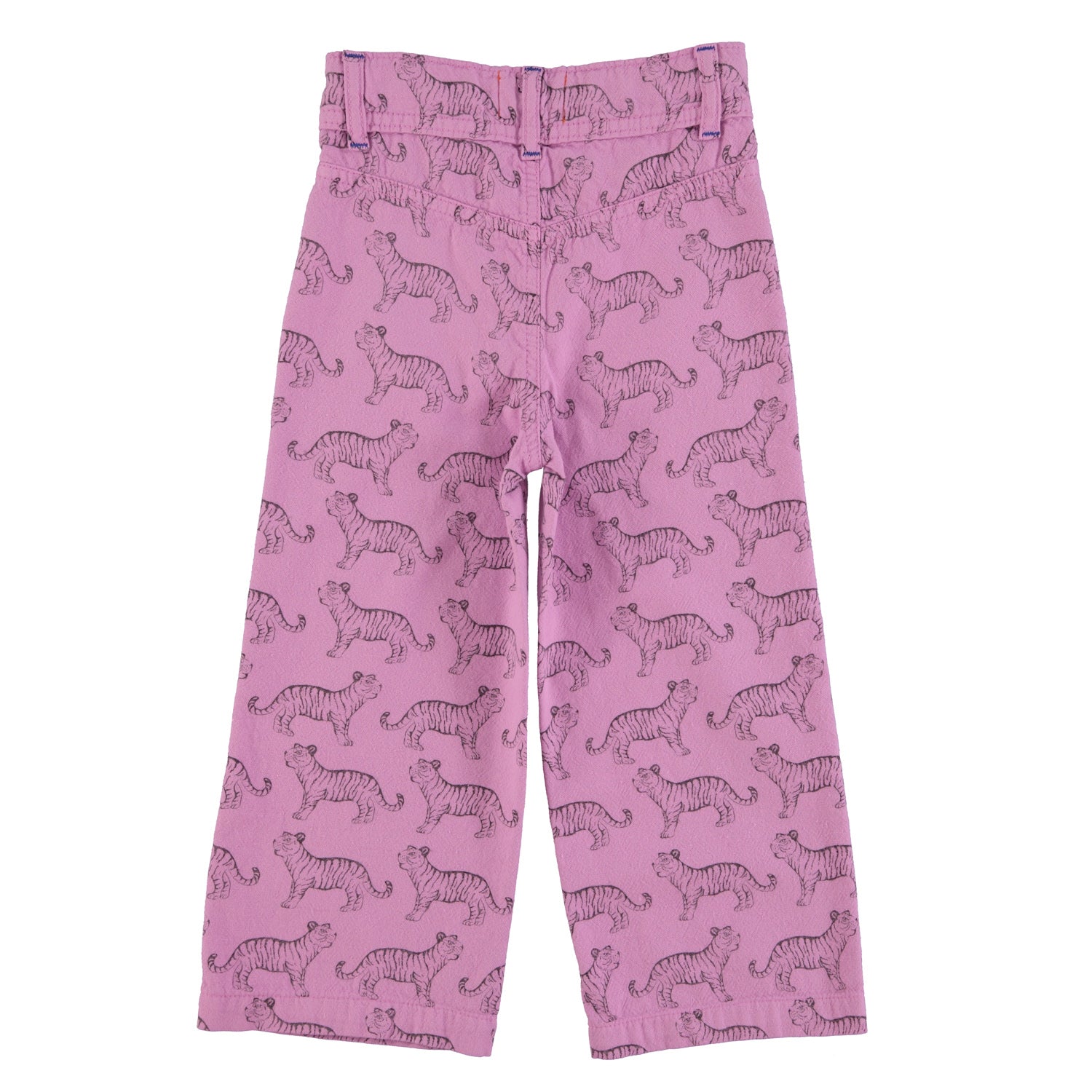 Piupiuchick Flare Broek | lavendel en zwarte tijgers print