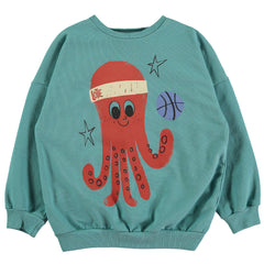 Lötiekids Sweatshirt Octopus - Pacific | baby kids conceptstore, duurzame kinderkleding, duurzame babykleding