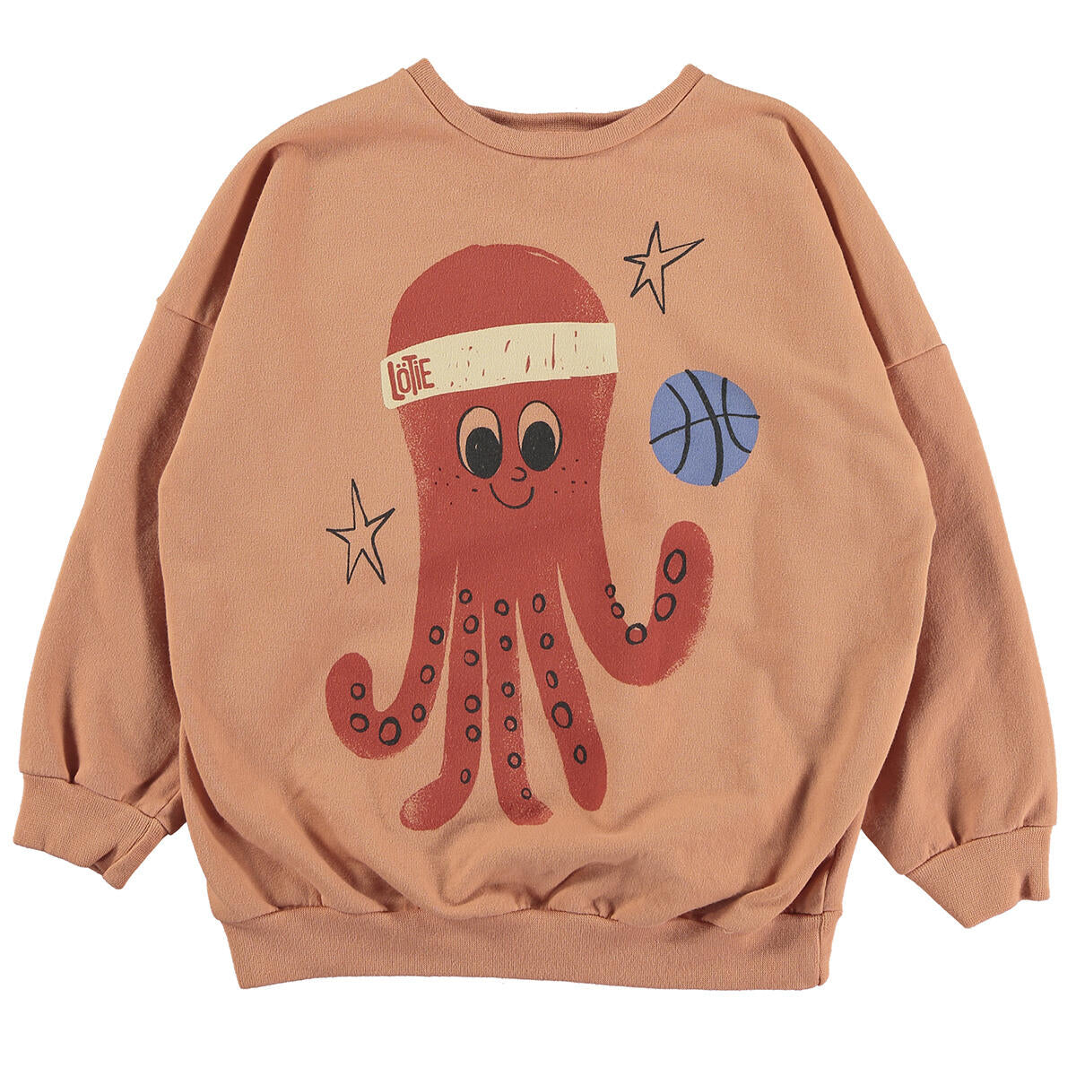 Lötiekids Sweatshirt Octopus - Peach | baby kids conceptstore, duurzame kinderkleding, duurzame babykleding