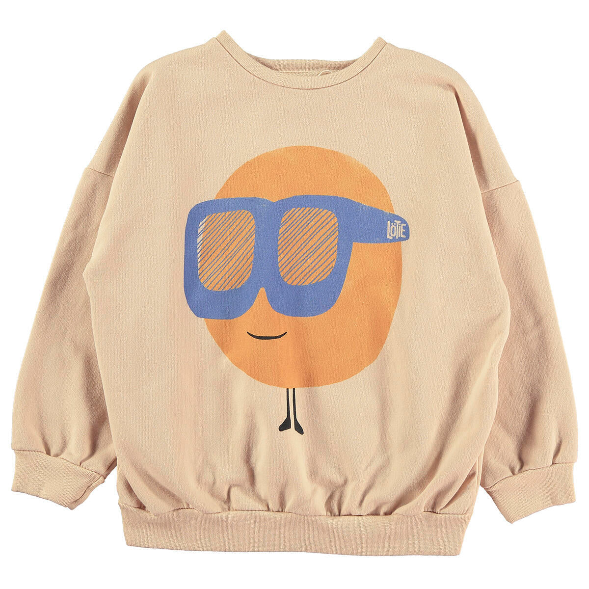 Lötiekids Sweatshirt Sun&Glasses - Latte | baby kids conceptstore, duurzame kinderkleding, duurzame babykleding