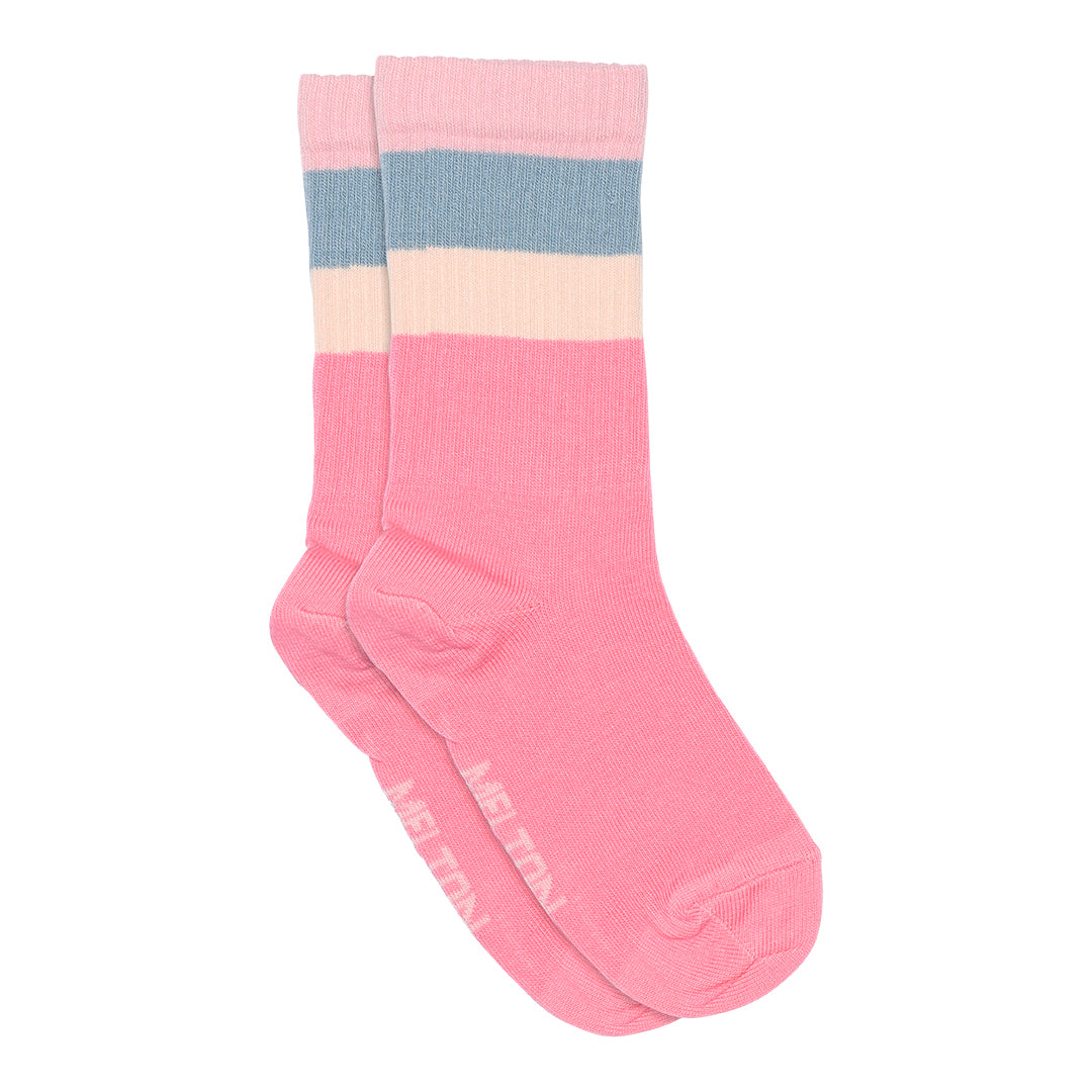 mp Denmark Wide stripes socks - Pink Cosmos