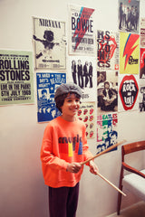 Piupiuchick Sweatshirt - Orange "music" print