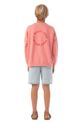 Piupiuchick Sweatshirt - Pink With Heart Print