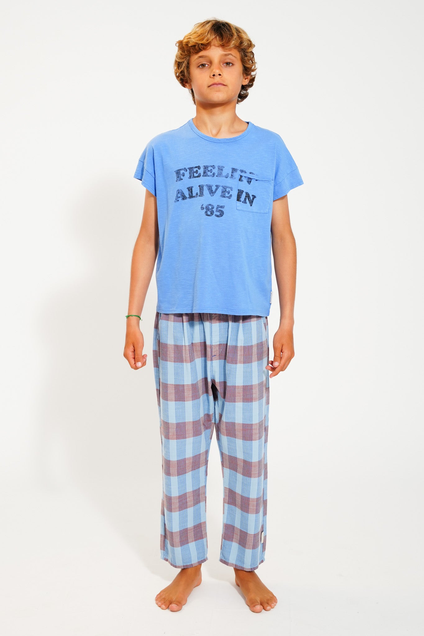 Piupiuchick T-shirt | blauw "feelin' alive" print