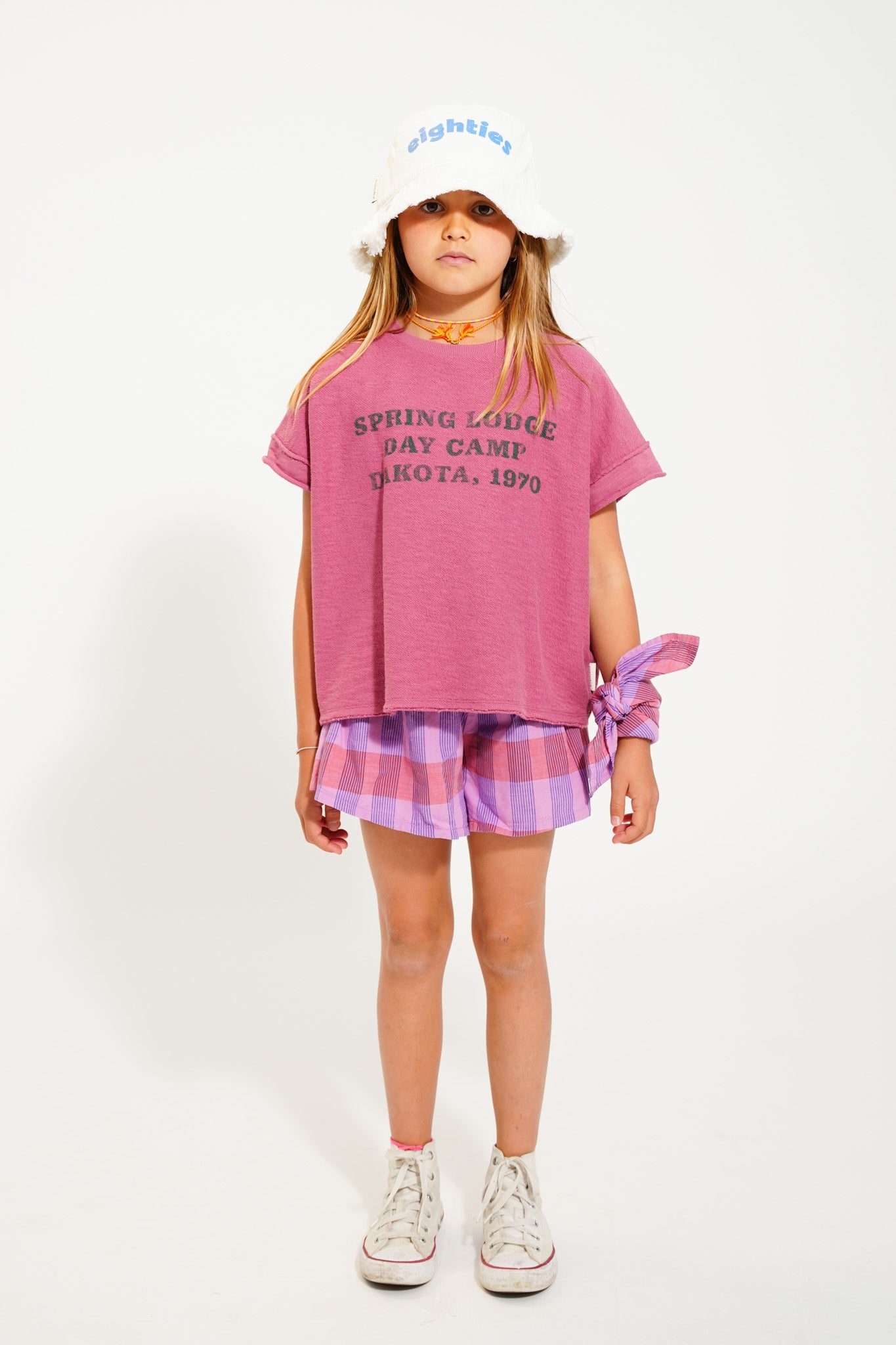 Piupiuchick T-shirt | aubergine "spring lodge" print