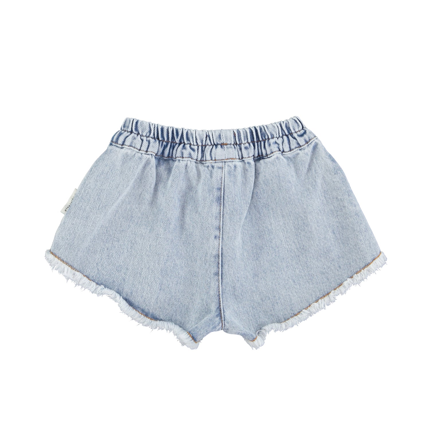 Piupiuchick Korte Broek Franjes | verwassen blauw - denim