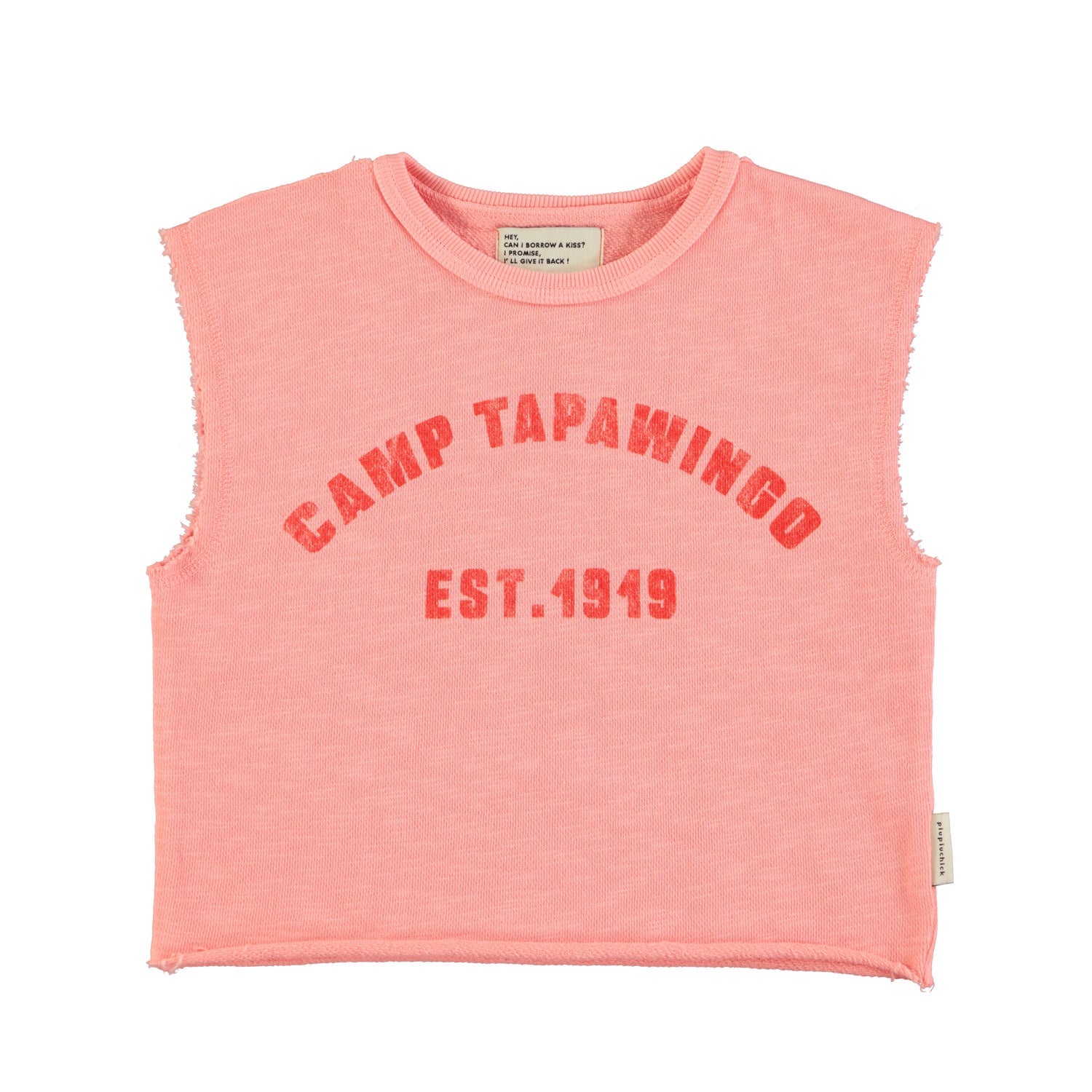 Piupiuchick T-shirt | roze "camp tapawingo" print