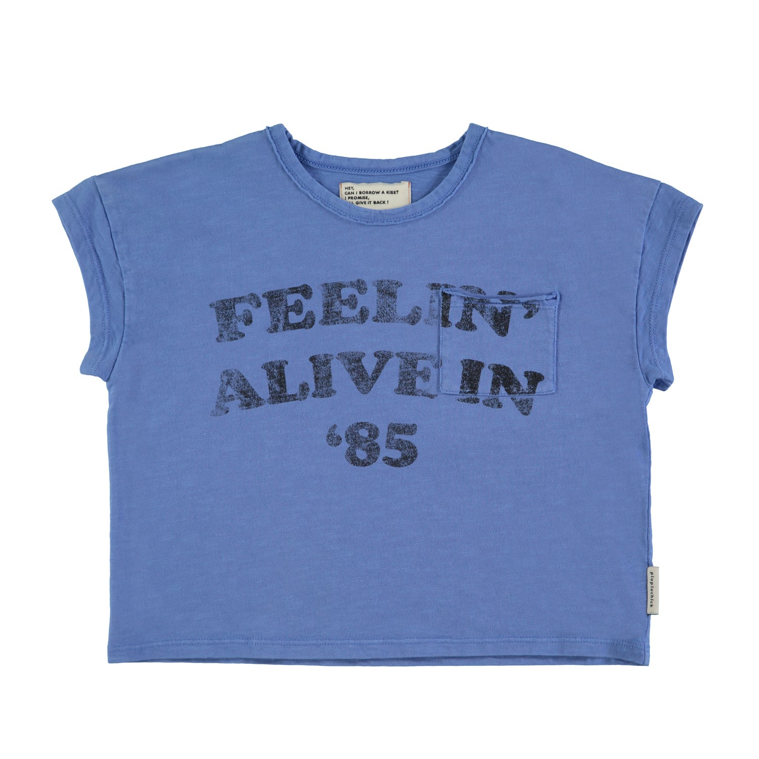 Piupiuchick T-shirt | blauw "feelin' alive" print