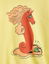 MINI RODINI Unicorn seahorse sp ss tee - Yellow