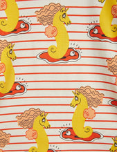 MINI RODINI Unicorn seahorse aop leggings - Red