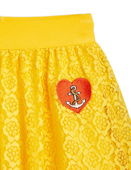 MINI RODINI Lace skirt - Yellow