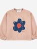 Bobo Choses Baby Big Flower puff sleeves sweatshirt - Pink | Dream out Loud