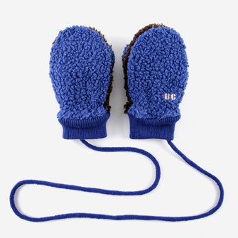 Bobo Choses Baby Color Block blue sheepskin gloves - Green | Dream out Loud