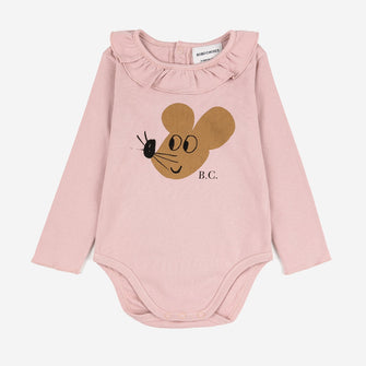 Bobo Choses Baby Mouse ruffle collar body - Pink | Dream out Loud