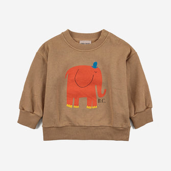 Bobo Choses Baby The Elephant sweatshirt - Light Brown | Dream out Loud
