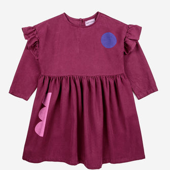 Bobo Choses Geometric shapes ruffles dress - Purple | Dream out Loud
