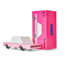 Candycar - Pink Sedan - little wooden toy car in pink colors. Like an american classic.