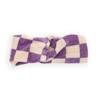 CarlijnQ Checkers - twisted headband (velvet) | Dream out Loud