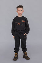 CarlijnQ Dachshund - sweater with embroidery (black)