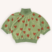 CarlijnQ Hearts - girls sweater turtleneck (velvet light) | Dream out Loud