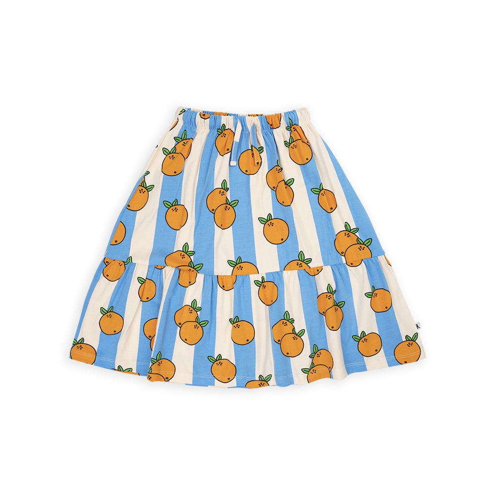CarlijnQ Orange - long skirt | baby kids conceptstore, duurzame kinderkleding, duurzame babykleding