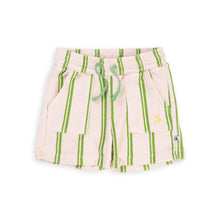 CarlijnQ Stripes green - short loose fit | baby kids conceptstore, duurzame kinderkleding, duurzame babykleding