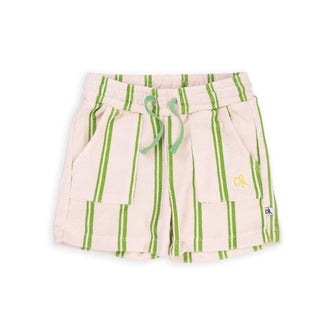 CarlijnQ Stripes green - short loose fit | baby kids conceptstore, duurzame kinderkleding, duurzame babykleding